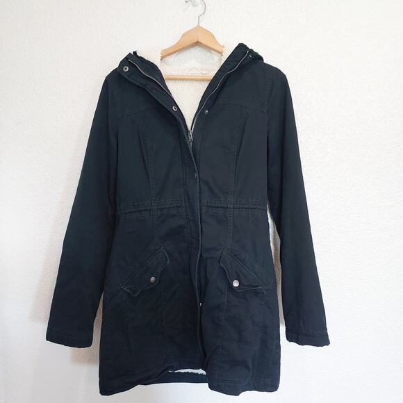 Hollister Jackets & Blazers - Hollister Navy Blue Fleece Lined Jacket Size L